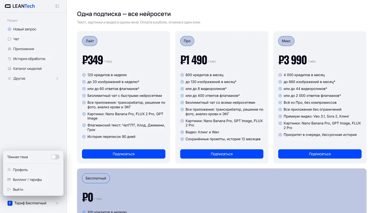 Оплата доступа к Replika картой РФ